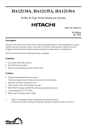 Datasheet HA12136A manufacturer Hitachi